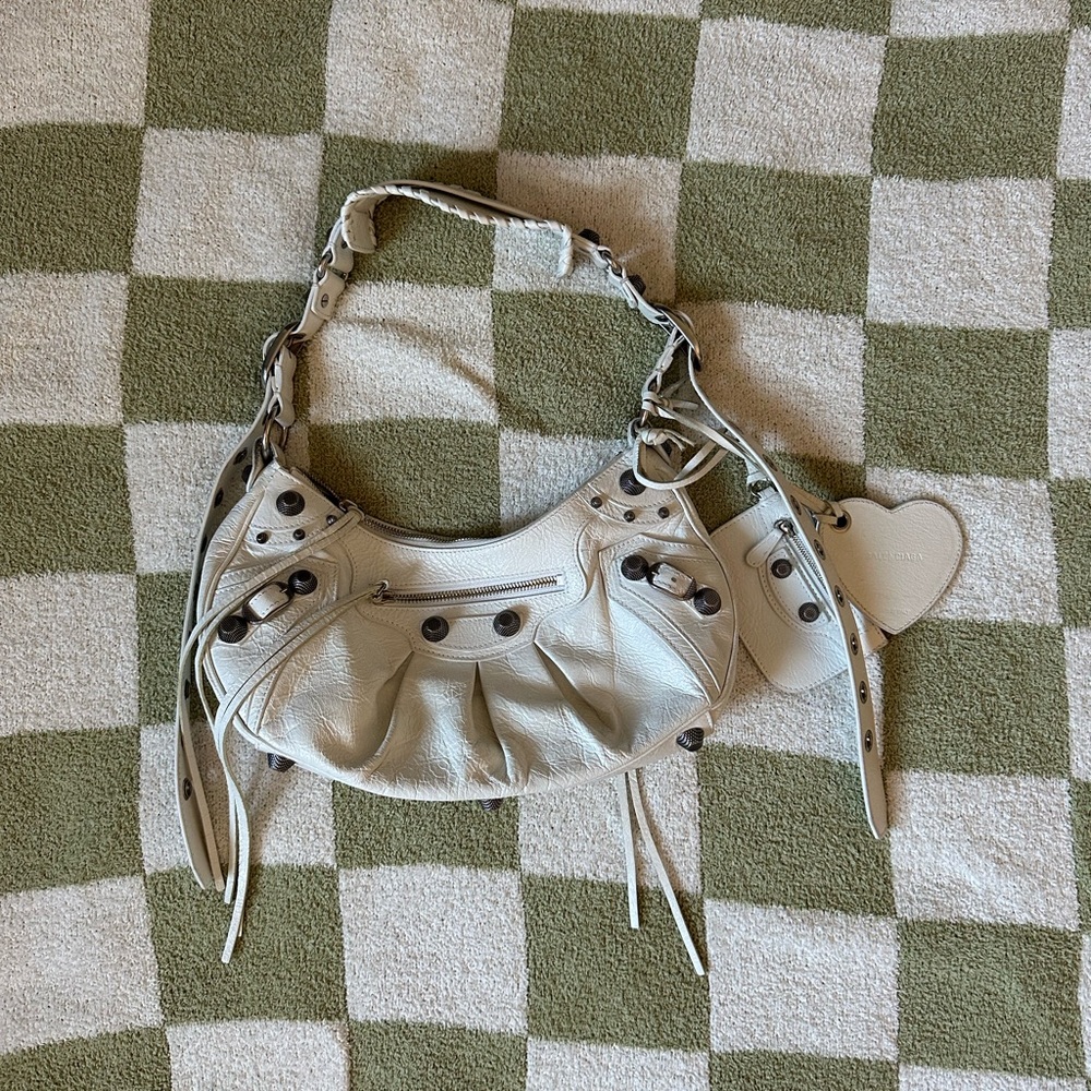 White Balenciaga Le Cagole shoulder bag - size small